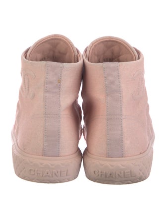 Chanel Interlocking CC Logo Denim Sneakers