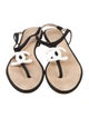 Chanel Interlocking CC Logo T-Strap Sandals