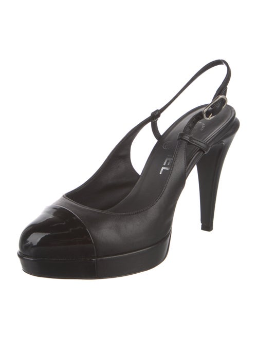 Chanel 2011 Interlocking CC Logo Slingback Pumps