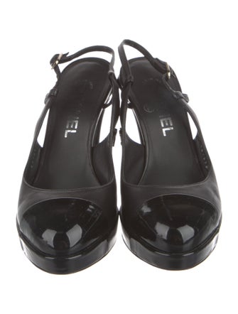 Chanel 2011 Interlocking CC Logo Slingback Pumps