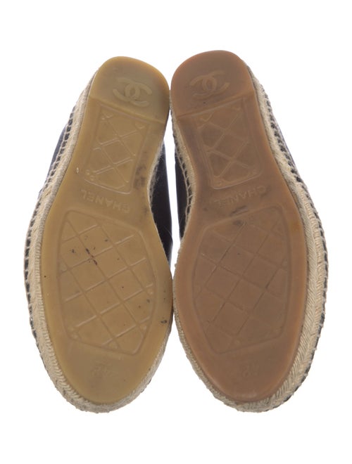 Chanel Interlocking CC Logo Leather Espadrilles