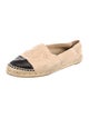 Chanel Interlocking CC Logo Lambskin Espadrilles