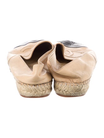 Chanel Interlocking CC Logo Lambskin Espadrilles