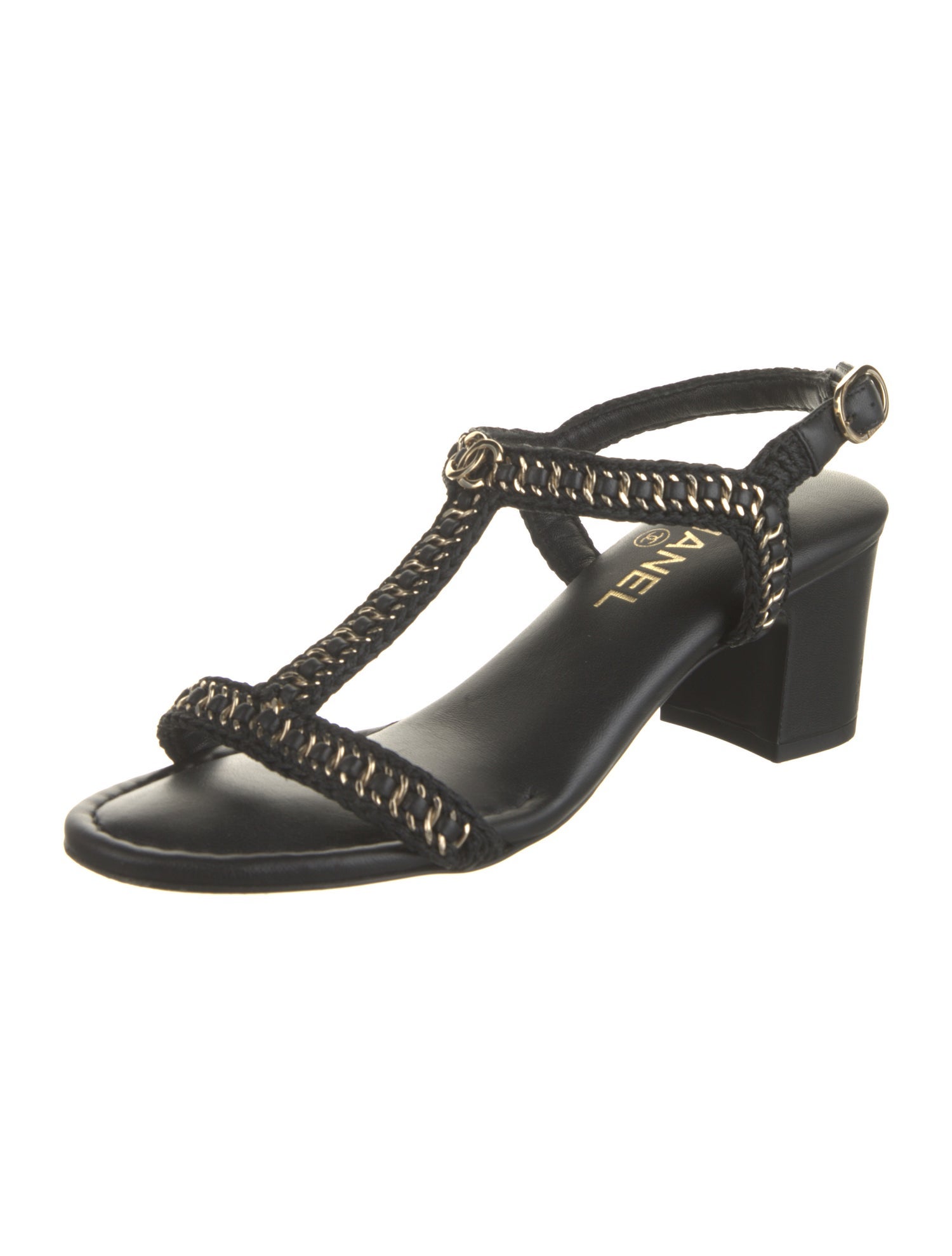 Chanel 2022 Leather T-Strap Pumps