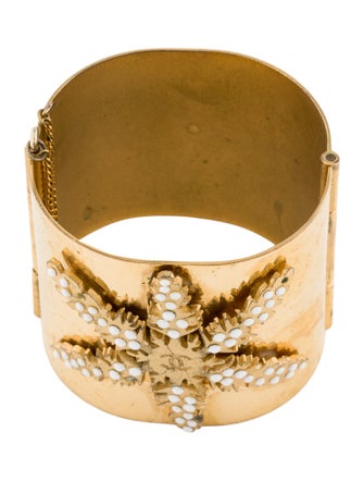Chanel Strass Snowflake Hinged Bracelet