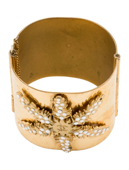 Chanel Strass Snowflake Hinged Bracelet