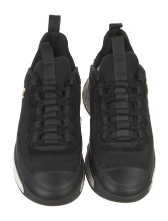 Chanel Interlocking CC Logo Suede Sneakers