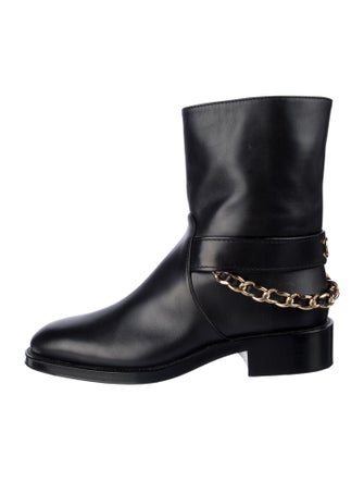 Chanel 2022 Interlocking CC Logo Moto Boots