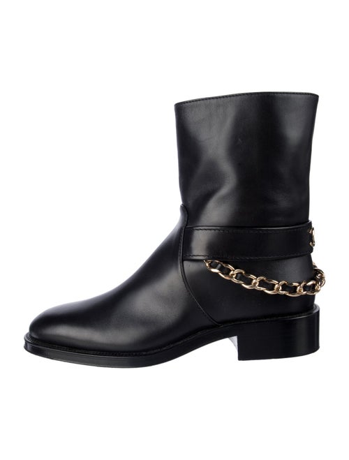 Chanel 2022 Interlocking CC Logo Moto Boots