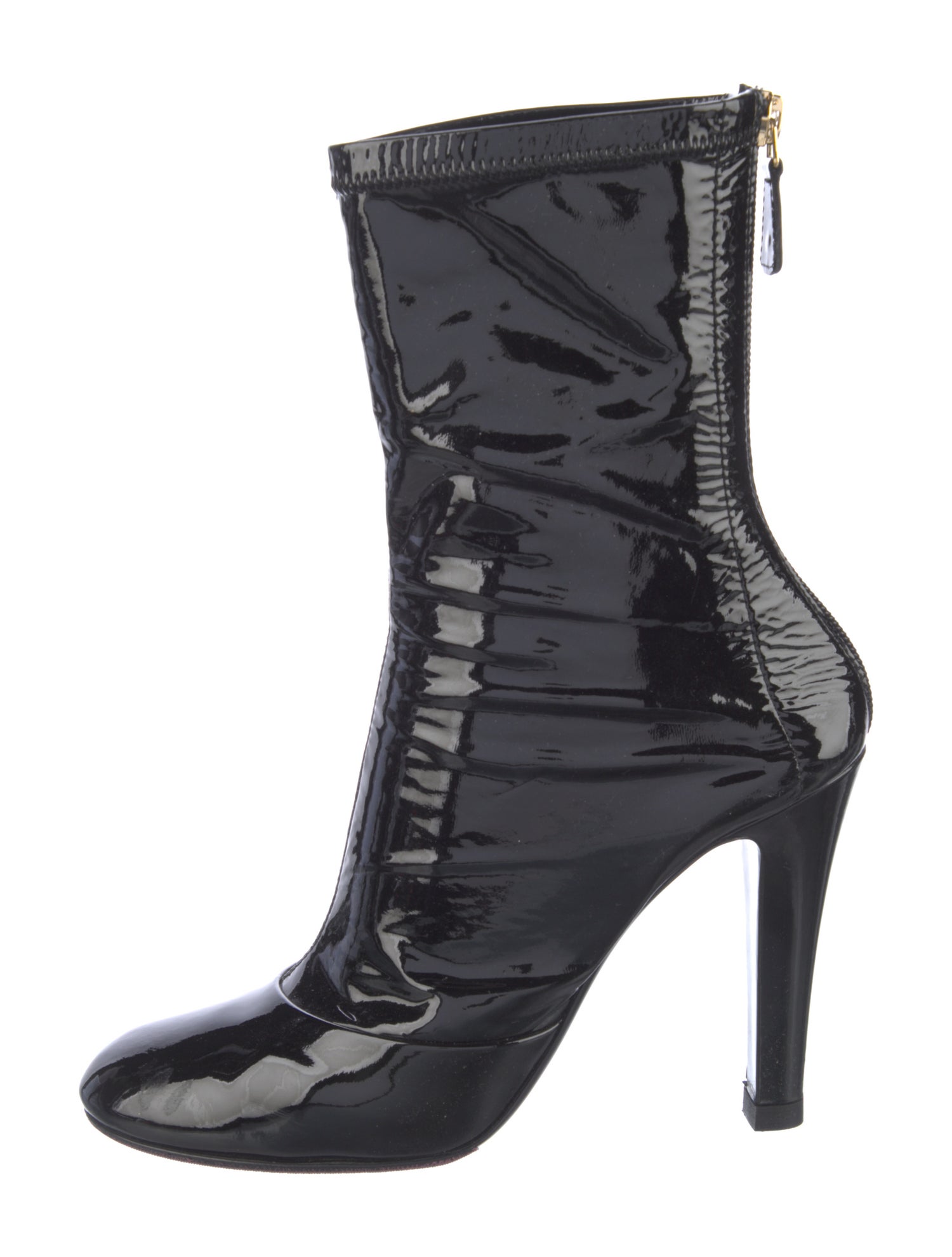Chanel 2015 Patent Leather Lace-Up Boots