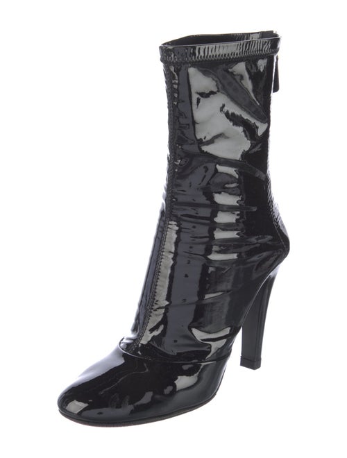 Chanel 2015 Patent Leather Lace-Up Boots