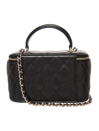 Chanel Small Top Handle Vanity Case w/ Chain