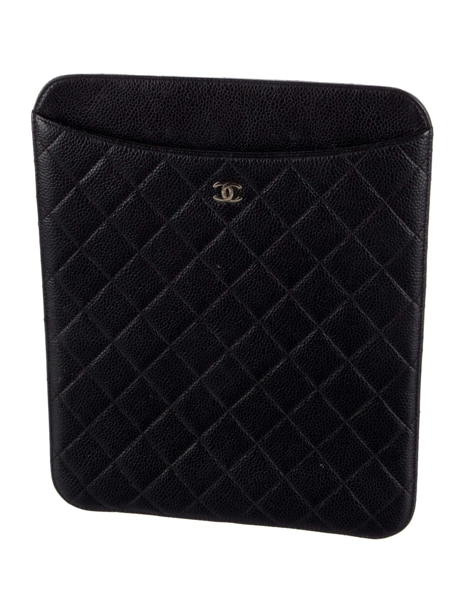 Chanel Quilted Caviar Ipad Case