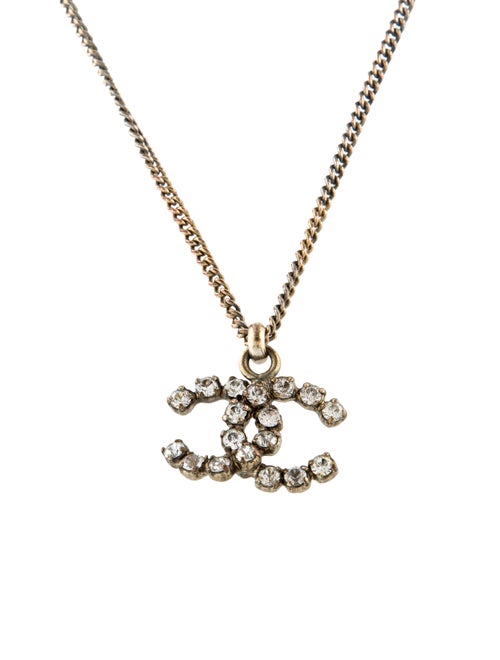 Chanel Strass CC Pendant Necklace