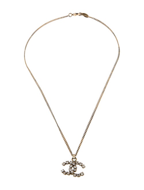 Chanel Strass CC Pendant Necklace