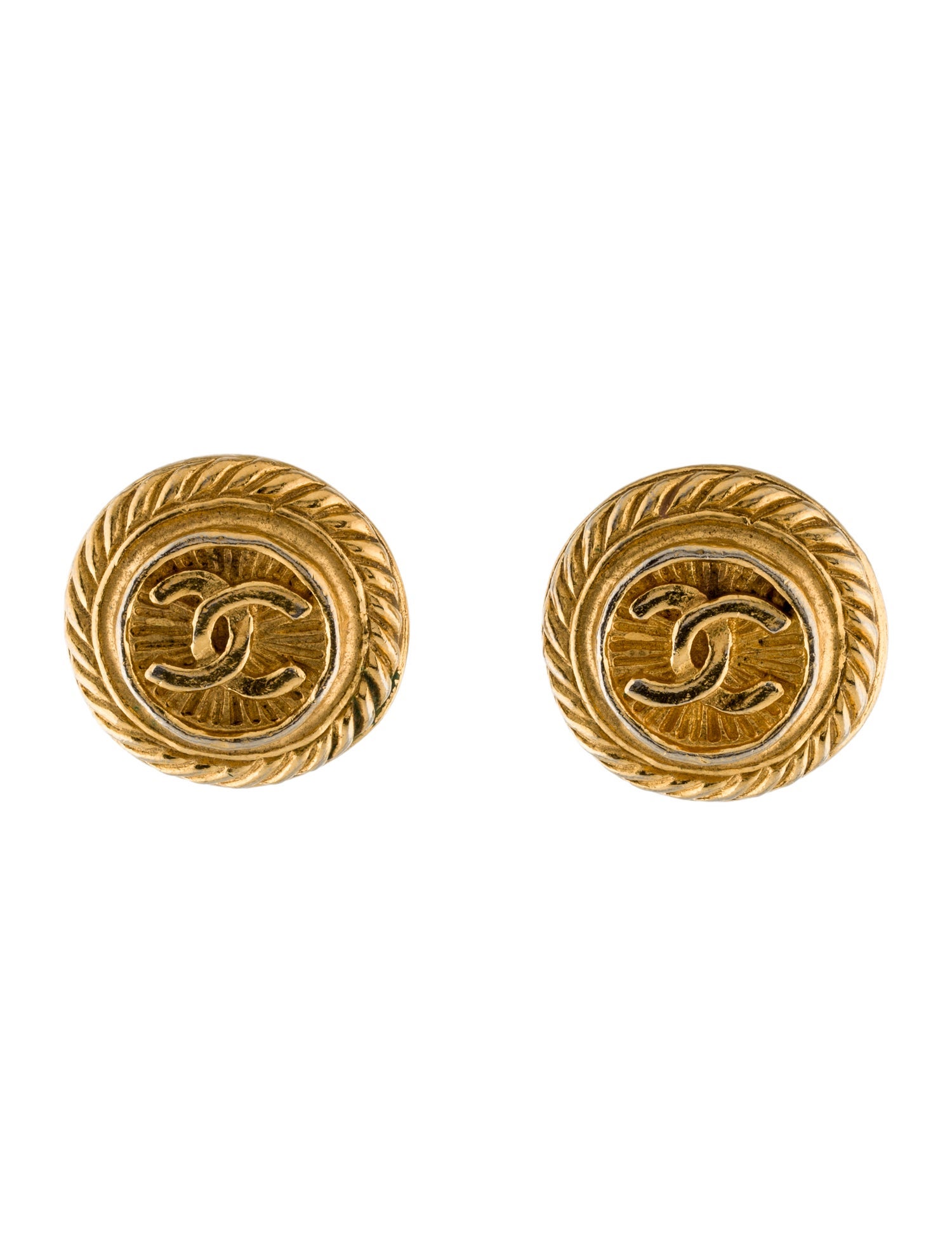 Chanel Vintage CC Clip-On Earrings