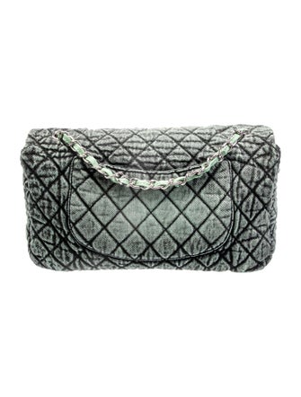 Chanel Quilted Denimpressions Maxi Single Flap Bag