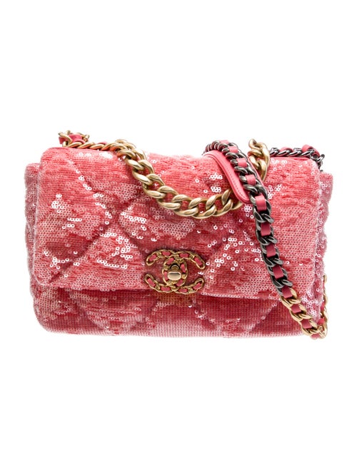 Chanel Quilted Sequins Medium 19 Flap Bag