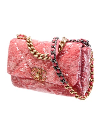 Chanel Quilted Sequins Medium 19 Flap Bag
