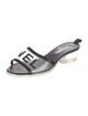 Chanel Interlocking CC Logo Leather Slides