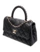 Chanel Quilted Caviar Mini Coco Chain Handle Bag