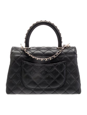 Chanel Quilted Caviar Mini Coco Chain Handle Bag