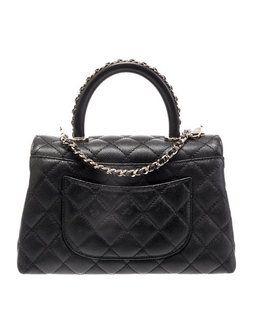 Chanel Quilted Caviar Mini Coco Chain Handle Bag