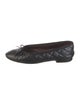 Chanel Interlocking CC Logo Leather Ballet Flats