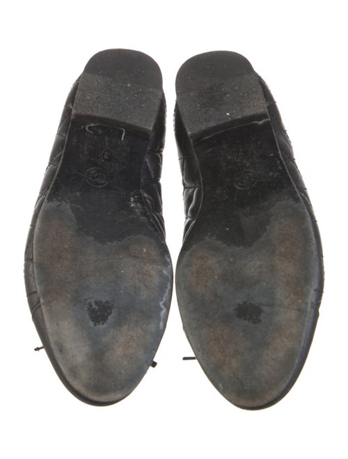 Chanel Interlocking CC Logo Leather Ballet Flats