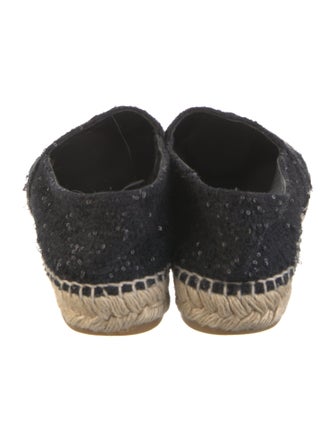 Chanel Interlocking CC Logo Tweed Espadrilles