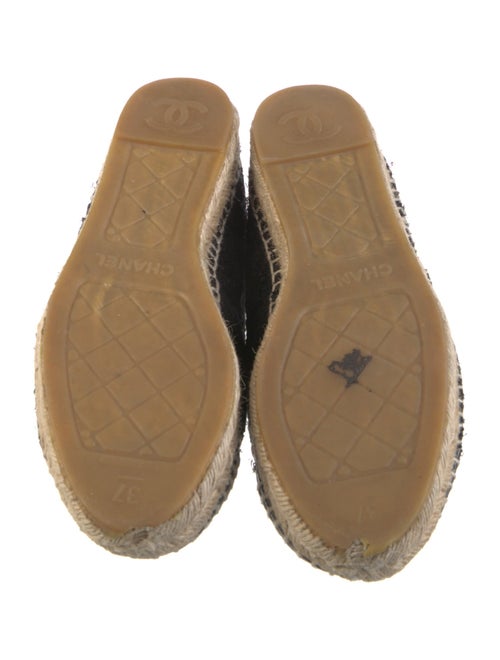 Chanel Interlocking CC Logo Tweed Espadrilles