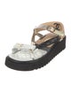 Chanel Interlocking CC Logo Leather Sandals