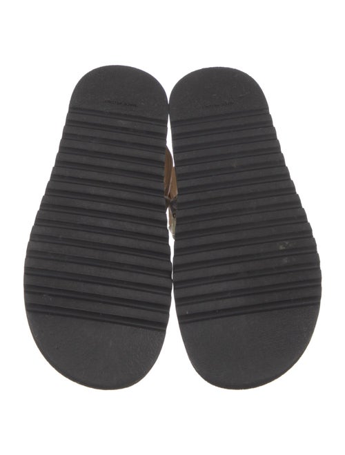 Chanel Interlocking CC Logo Leather Sandals