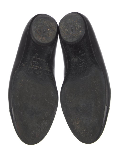 Chanel Interlocking CC Logo Leather Flats