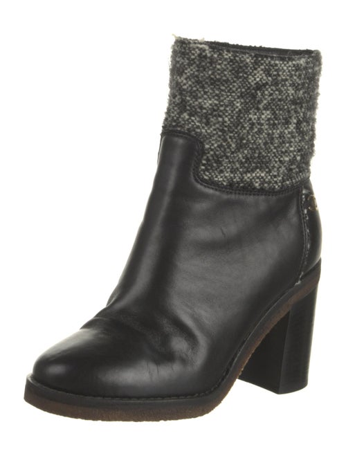 Chanel Interlocking CC Logo Leather Boots