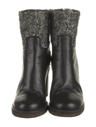 Chanel Interlocking CC Logo Leather Boots