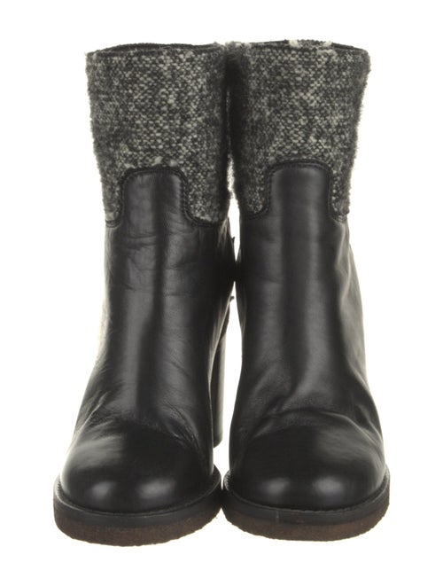 Chanel Interlocking CC Logo Leather Boots