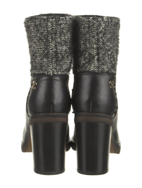 Chanel Interlocking CC Logo Leather Boots