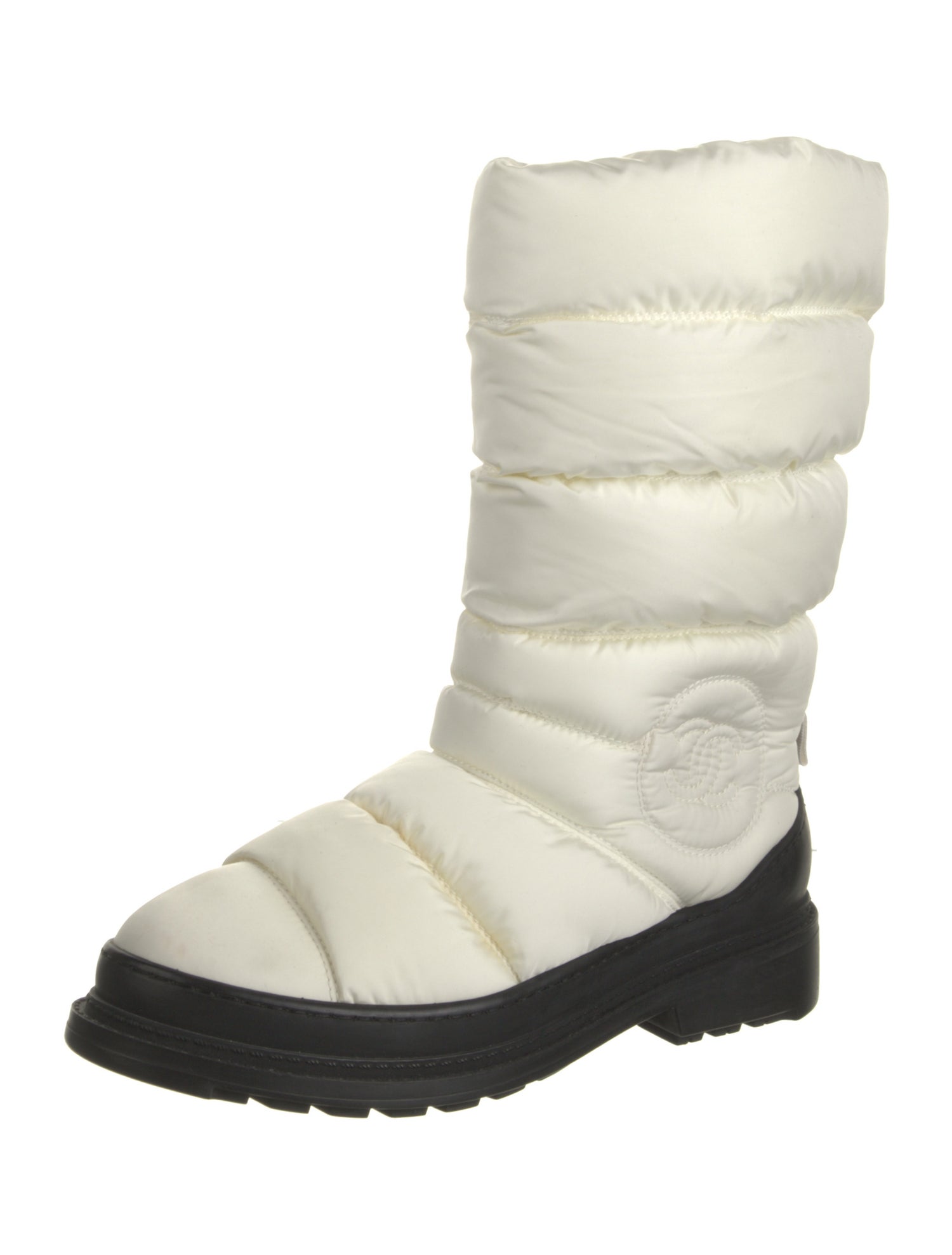 Chanel Interlocking CC Logo Nylon Boots