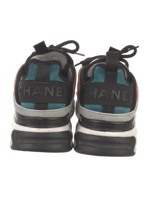Chanel Interlocking CC Logo Suede Chunky Sneakers