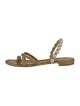 Chanel Interlocking CC Logo Suede Slingback Sandals