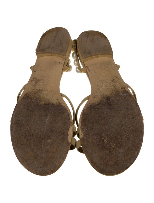 Chanel Interlocking CC Logo Suede Slingback Sandals