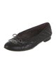 Chanel Interlocking CC Logo Leather Ballet Flats