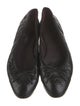 Chanel Interlocking CC Logo Leather Ballet Flats