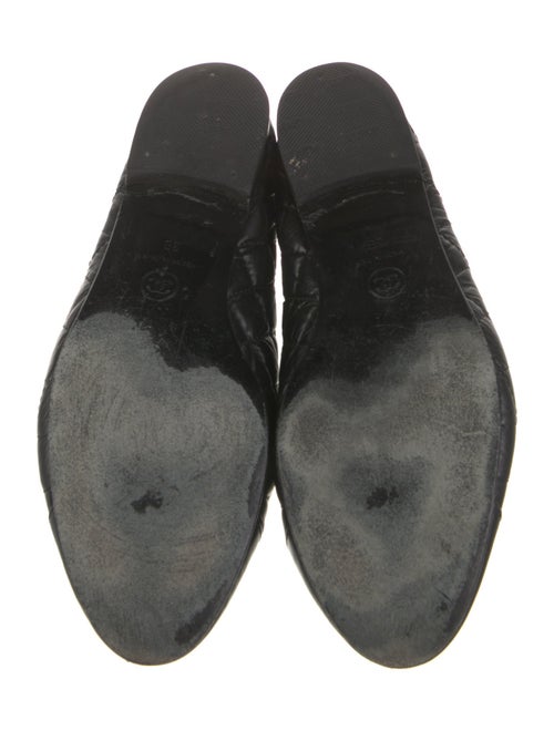 Chanel Interlocking CC Logo Leather Ballet Flats