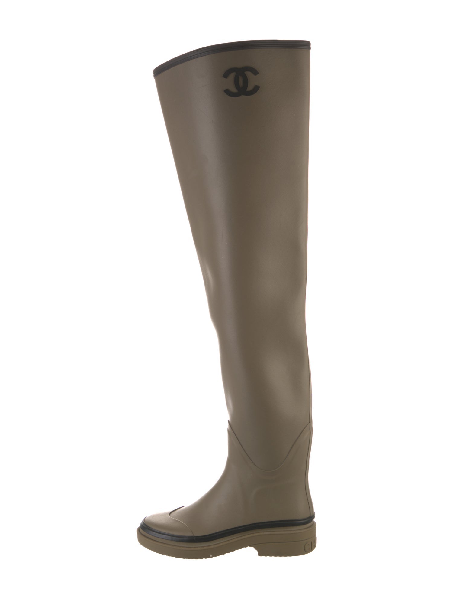 Chanel 2022 Interlocking CC Logo Rain Boots