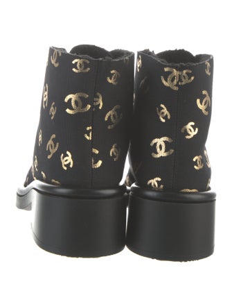 Chanel 2022 Interlocking CC Logo Combat Boots