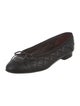 Chanel Interlocking CC Logo Leather Ballet Flats