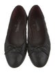 Chanel Interlocking CC Logo Leather Ballet Flats
