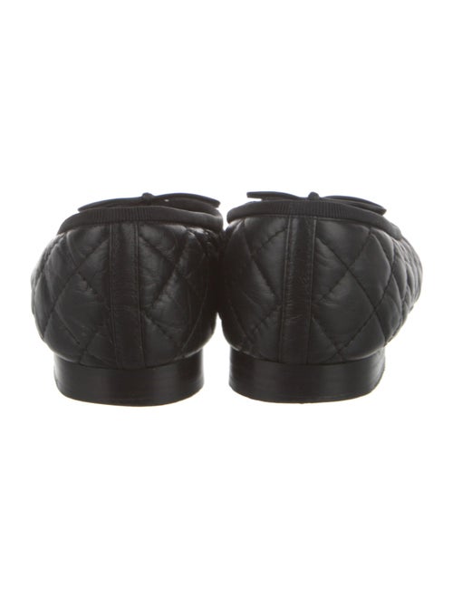 Chanel Interlocking CC Logo Leather Ballet Flats